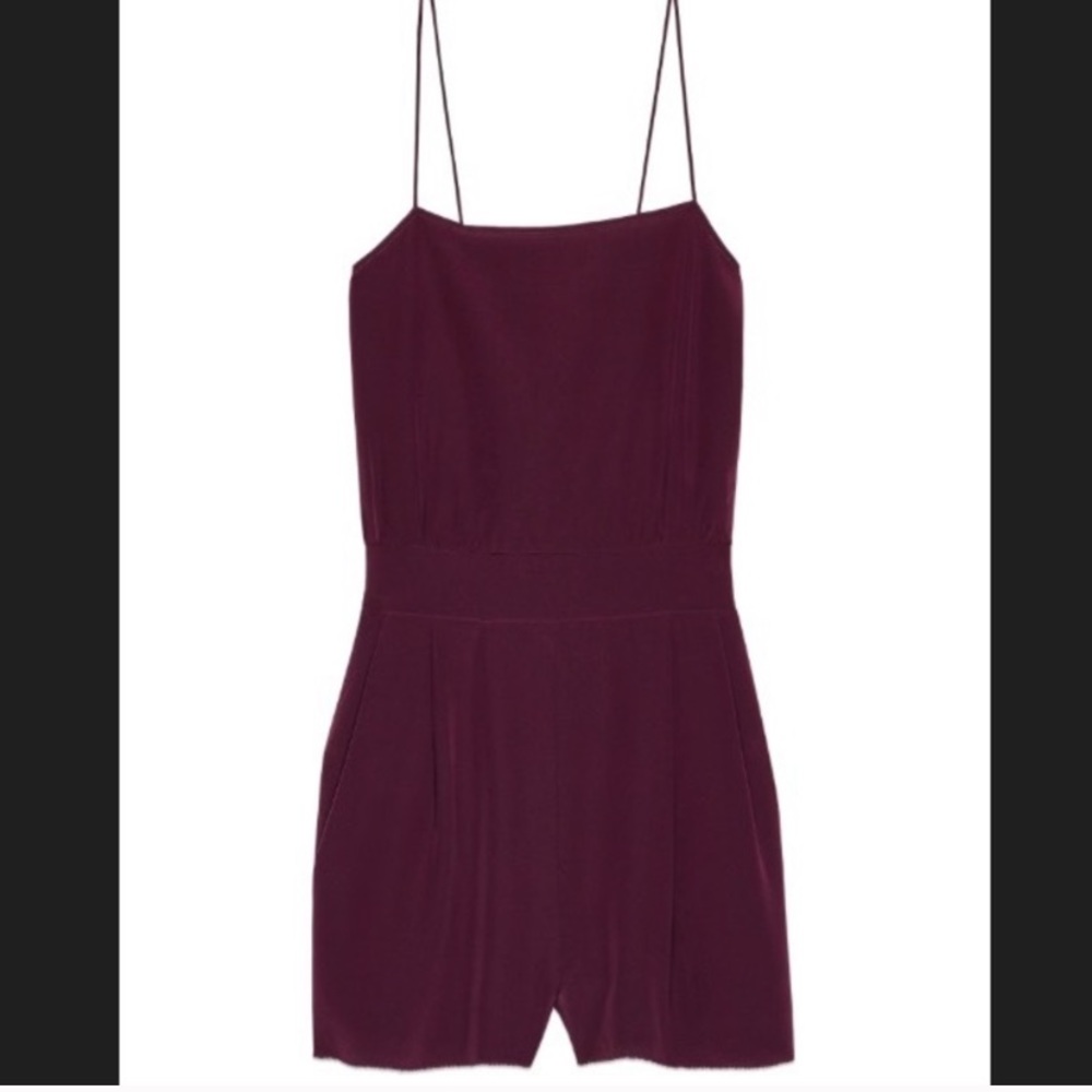 aritzia wilfred chartreuse silk romper